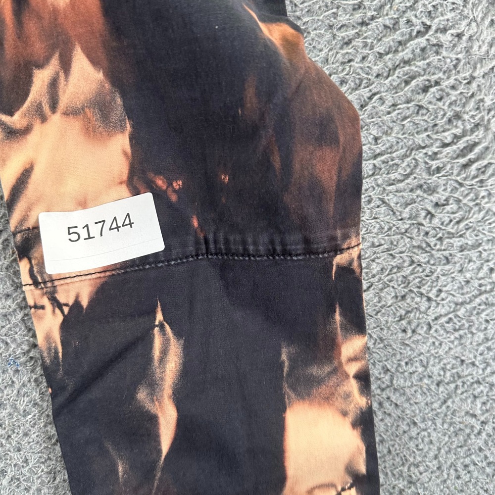 PacSun Pant Mens S Beige Tie-Dye Cotton Cargo Tapered Utility Jogger Stretch - Picture 10 of 10
